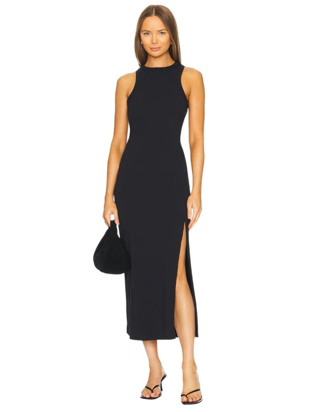 LSPACE Sawyer Tank Dress in Black Small New Womens Long Maxi Jersey
